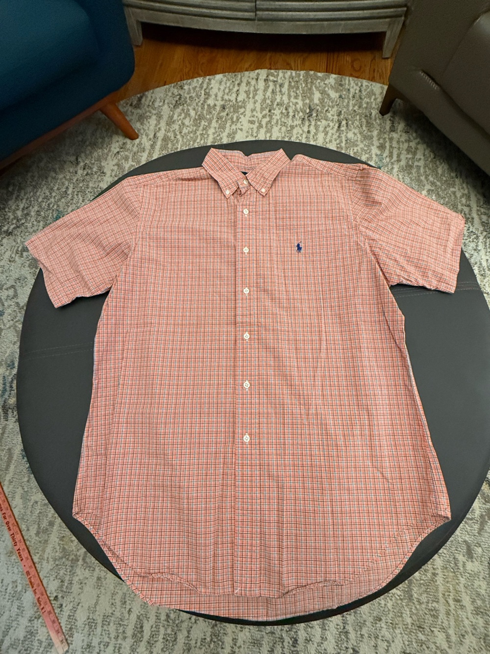 Ralph Lauren Classic Fit Short Sleeve Button Up Plaid Men’s L